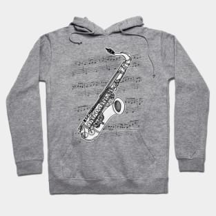 Saxophone Sax Player Saxophonist Jazz Musician Hoodie